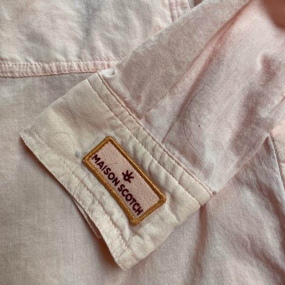 SCOTCH & Soda Maison light cotton pink button front blouse shirt S - Picture 4 of 4